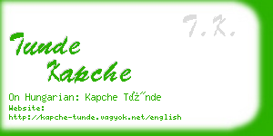 tunde kapche business card